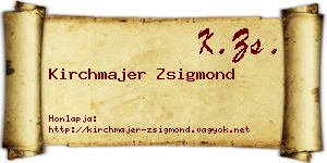 Kirchmajer Zsigmond névjegykártya
