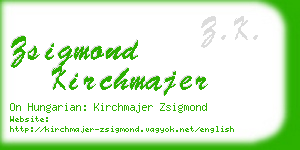 zsigmond kirchmajer business card